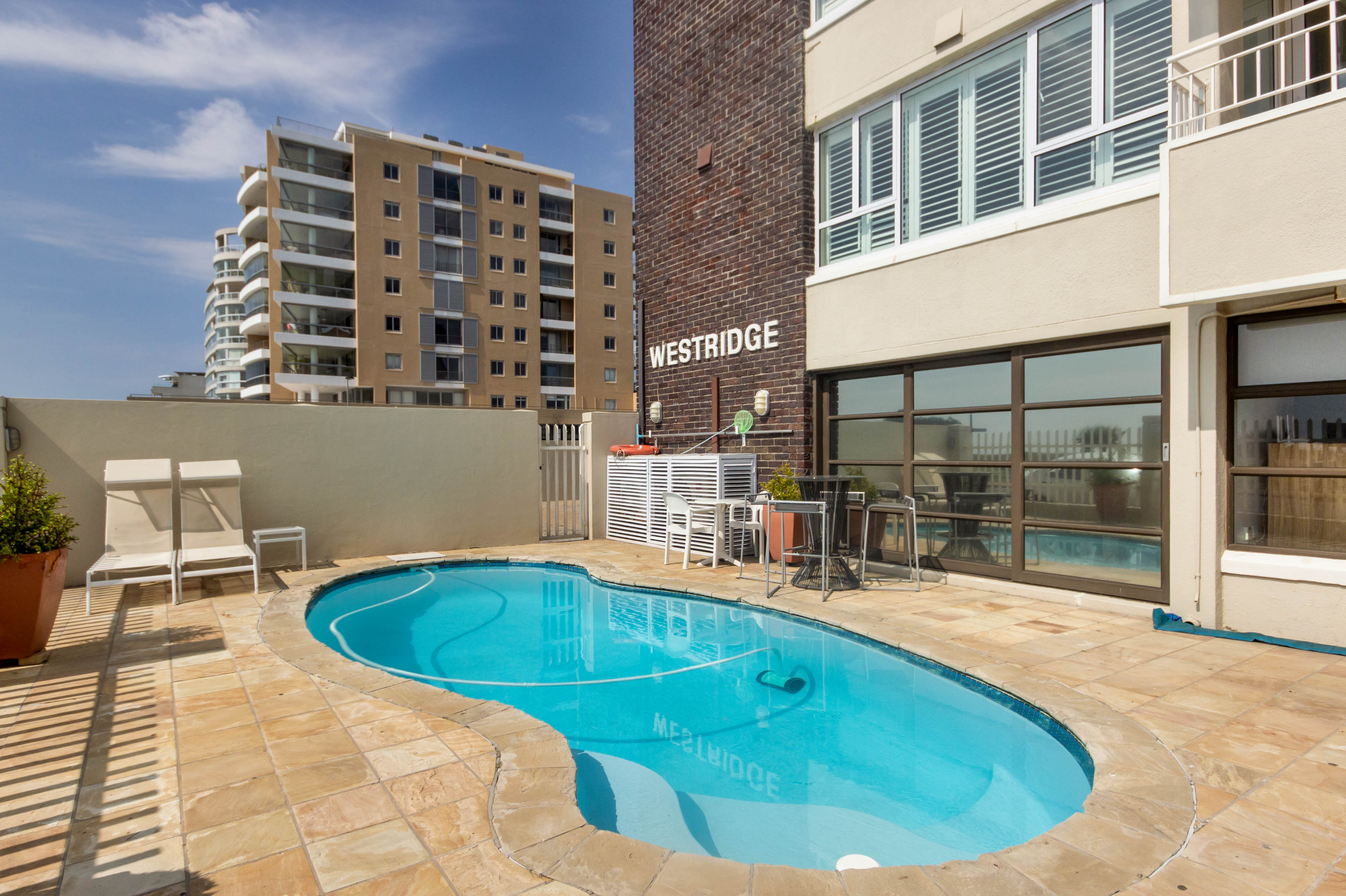 Mouille Point Village pool and reception area